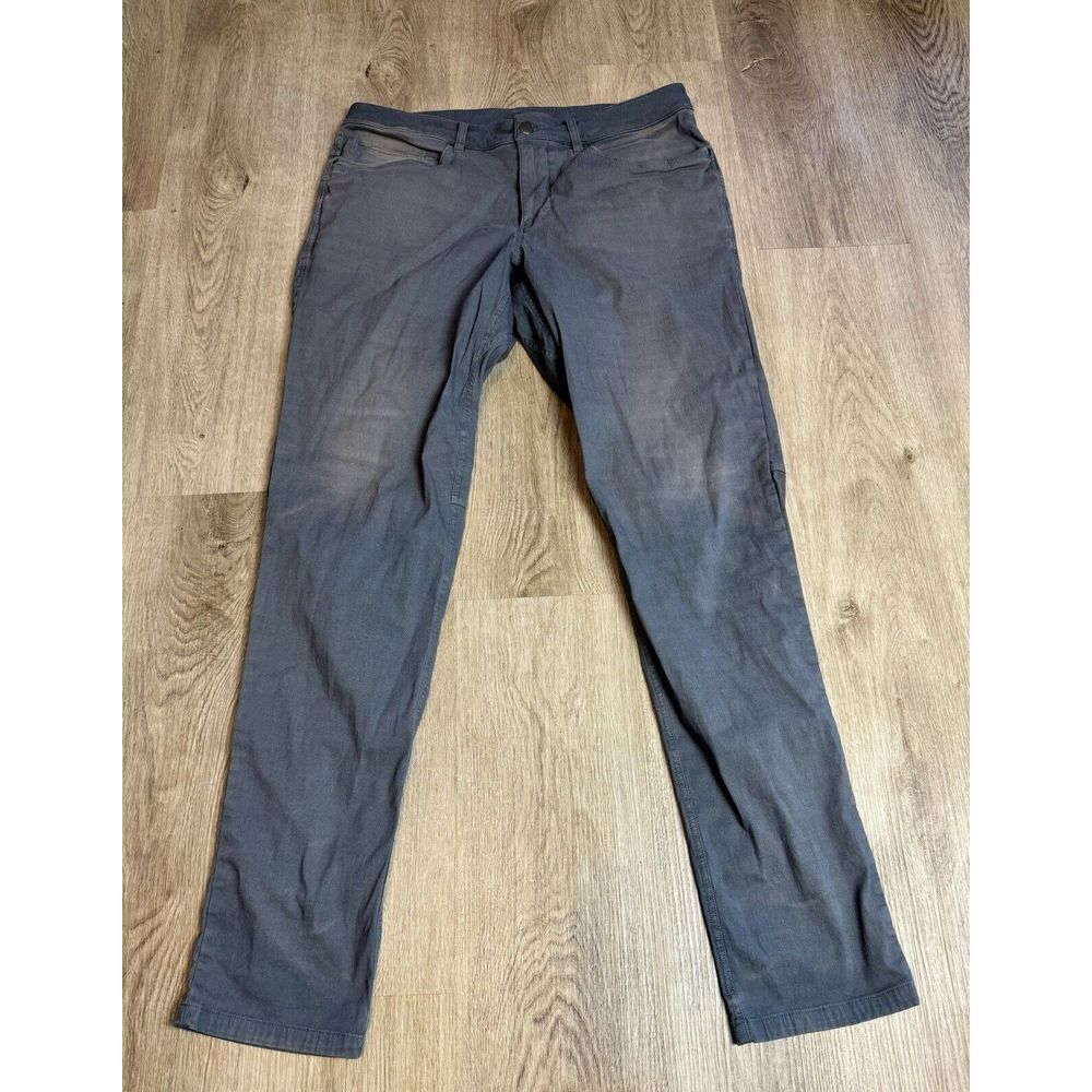 Lululemon Pants Mens 34x32‎ ABC Gray Slim Fit Chino Athleisure Stretch Dye